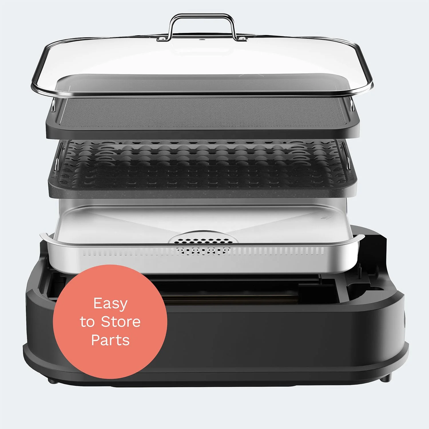 Electric Smokeless Indoor Grill Pan round Temperature Controlled Aluminium Grill for Household Use with US Plug