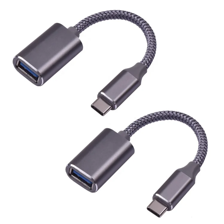 Aluminum Alloy 2A 4.5mm Usb C Male To Usb 3.0 A Female Adapter Cable For Hard Disk/Keyboard
