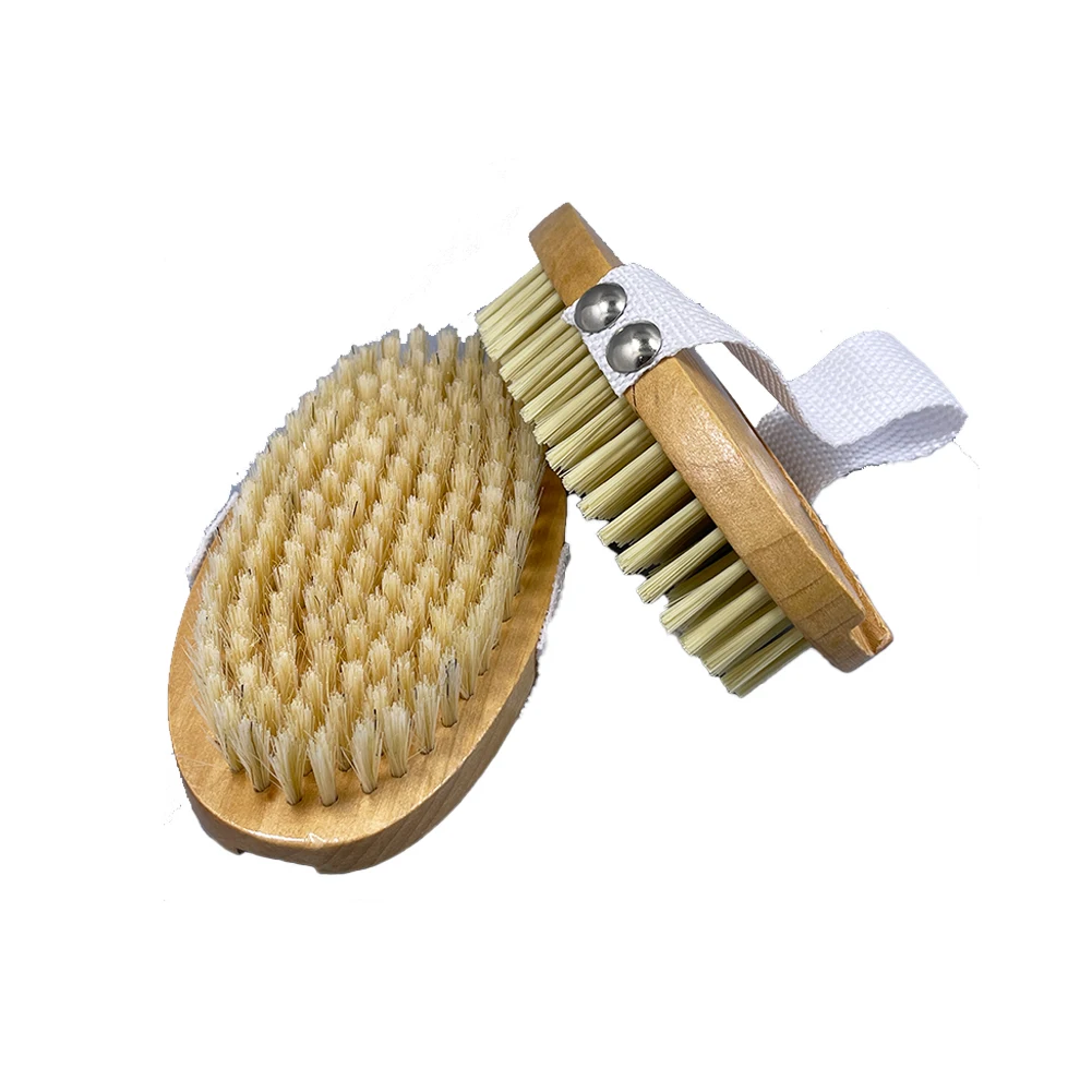 Wholesale Price Long handle customize wooden body brush Back Body Cleaning Scrubber Exfoliator for Wet and Dry Brushing