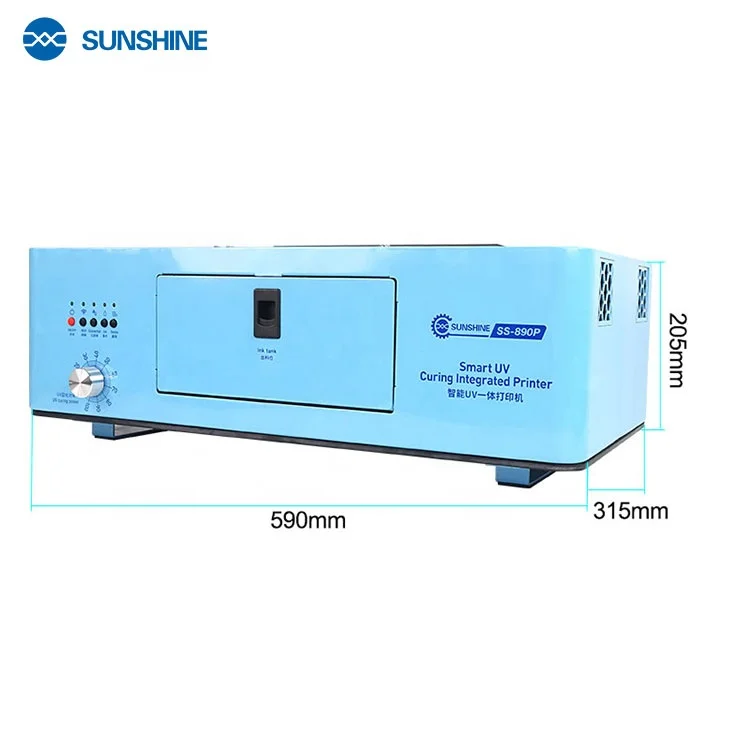 SUNSHINE A4 Smart UV Printer with 8 Inches Touch Computer HD Embossed Print for PUV PC TPU Leather Coated Paper Material SS-890P