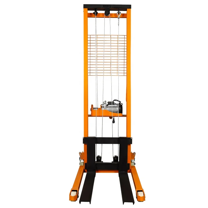Large Capacity China Adjustable Forks Compact Pallet Stacker Manual Pallet Truck Stacker