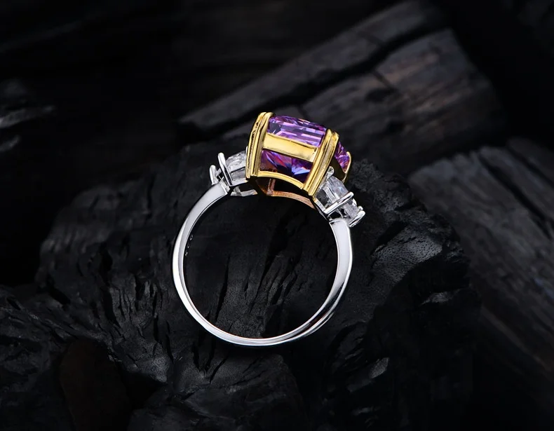 25 Colors 8A/5A Cz 13ct Big Stone Diamond 925 Sterling Silver Engagement Ring Custom Pink Heart Ring Wedding Rings Jewelry Women