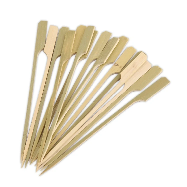 Eco-friendly Disposable Natural Round/Pointed Fruit barbecue BBQ Bamboo Skewers OEM