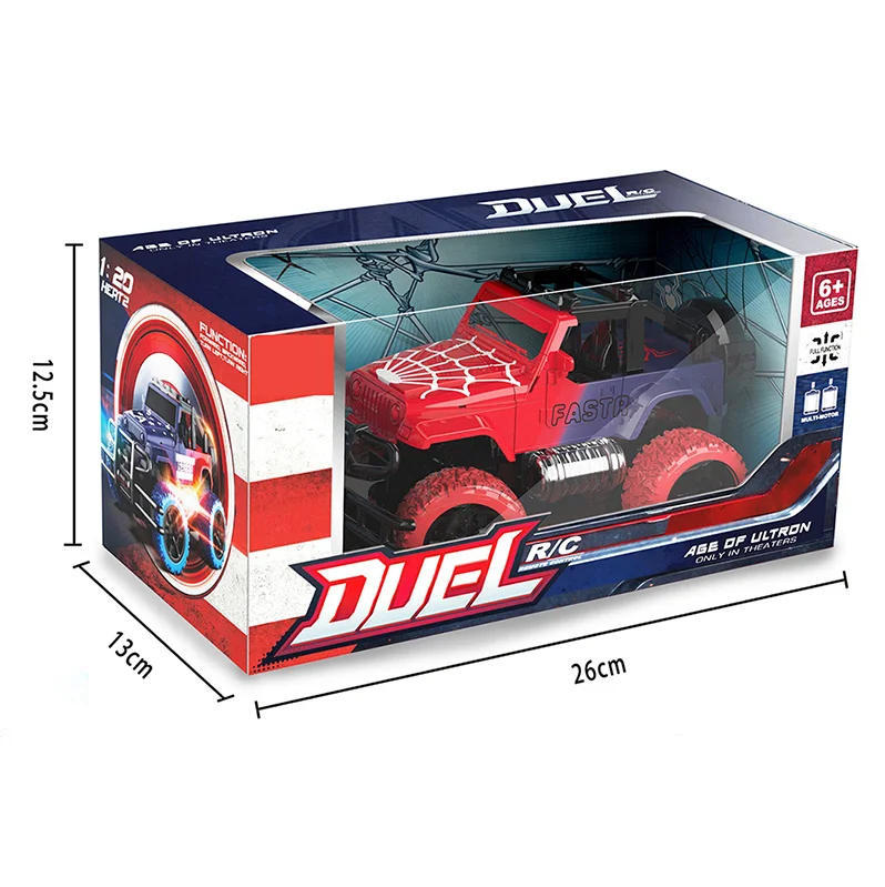 Китайский поставщик распродажа высокоскоростной Радиоуправляемый автомобиль Человек-паук внедорожник с дистанционным управлением игрушечные машинки