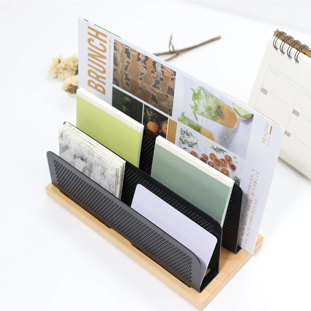 Desk accessories storage file Office File organizer 3 parts metal mesh Letter Holder