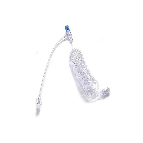 300psi Diagnostic Imaging MRI-Compatible Injector Radiographic Contrast Tubing, Coiled Y T connector tube with check valve