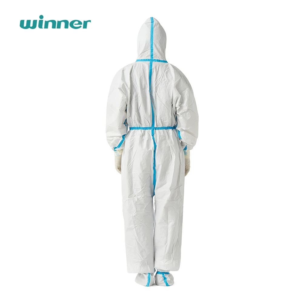 popular sales clothing Eye and face protection hazmat suit winner coverall for hospital