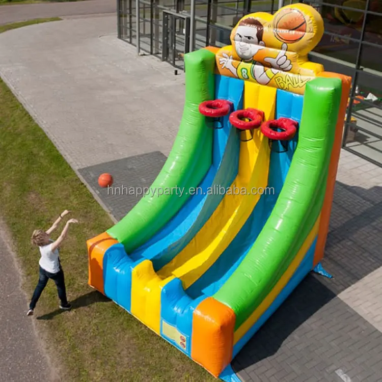 Customized interactive game inflatable basketball shootout with air blower