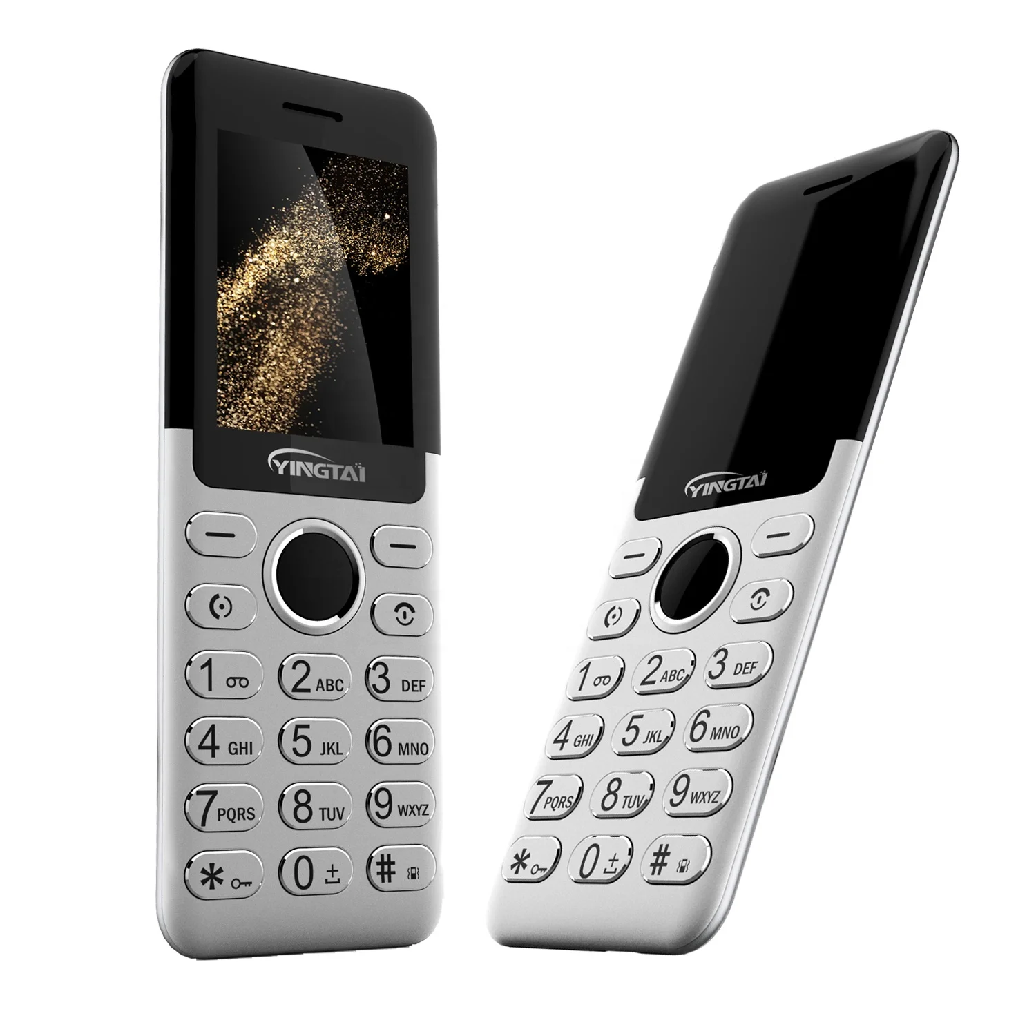 2.0 inch curved screen feature mobile phones super slim keypad mobile with metal covers BT dialer