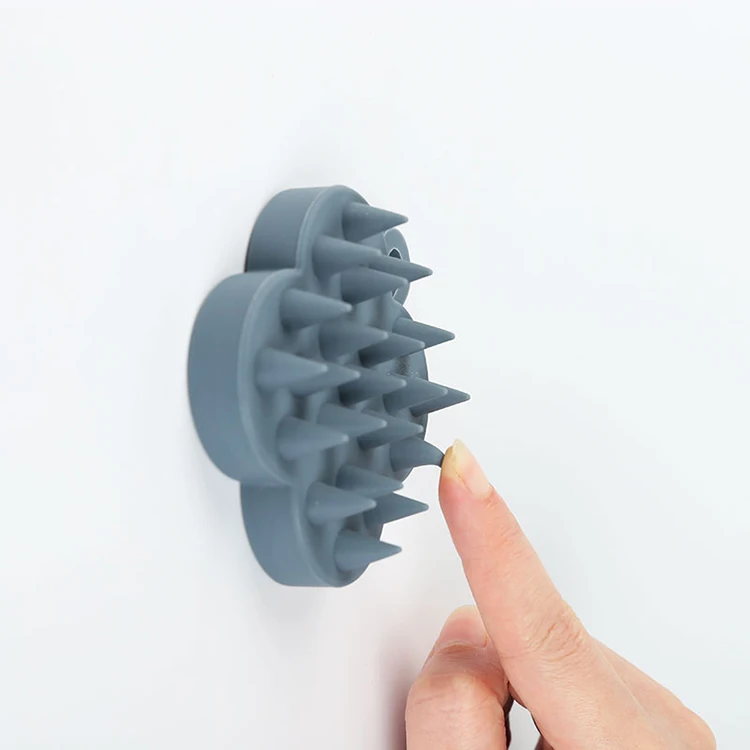 Print Logo Portable  Shampoo Brush Scalp Silicone Scalp Massage Brush For Scalp Massage Cleaning