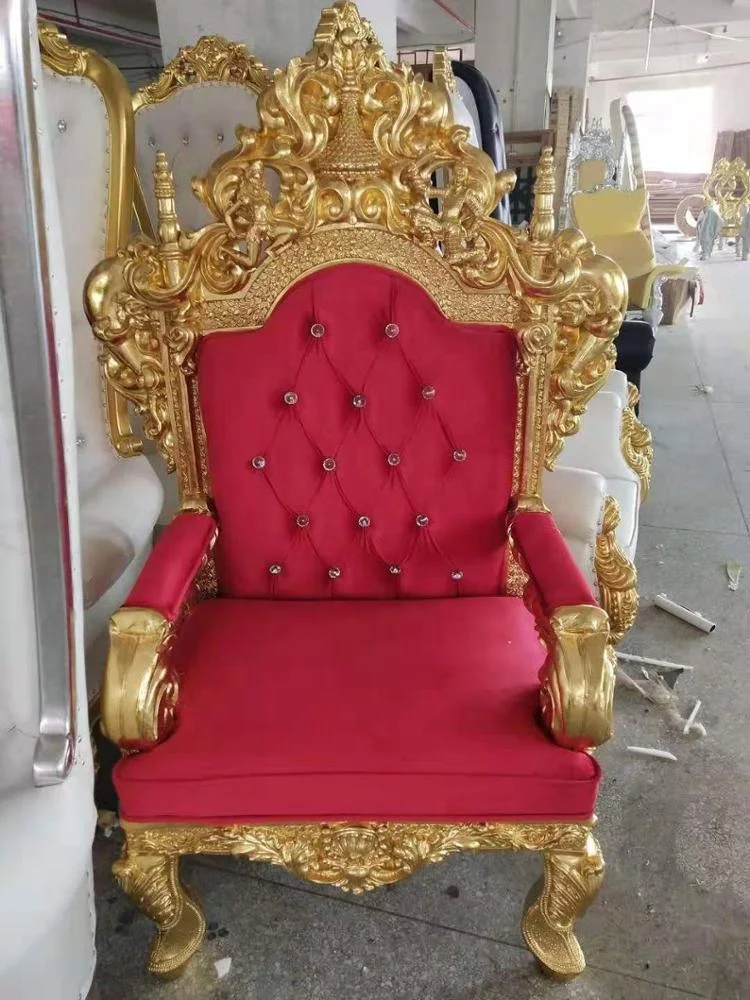 
classical high back king throne wedding chair 