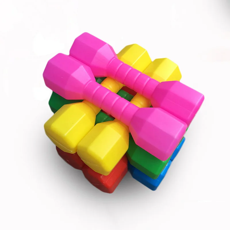 Children dumbell training performance outdoor dancing tool plastic fitness equipment workout exercise dumbbell set