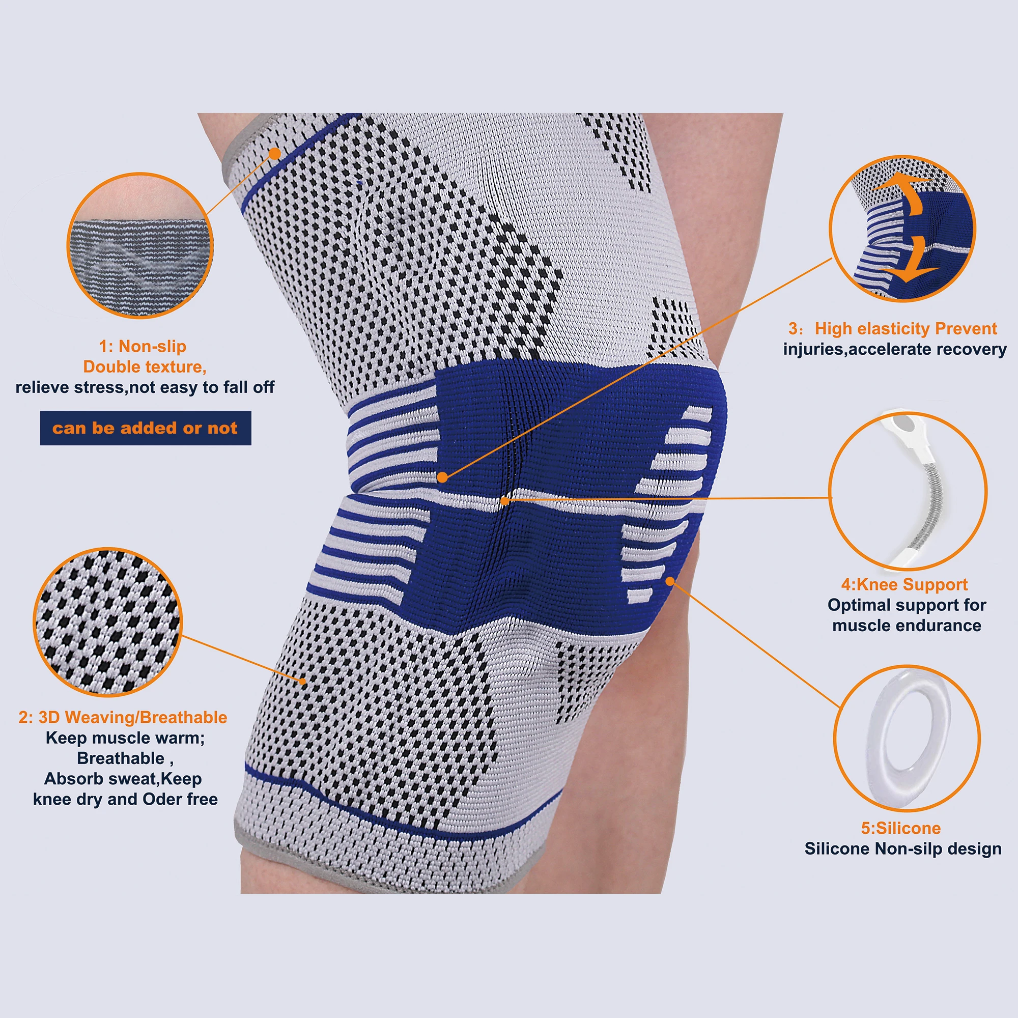 Knee Brace,Knee Compression Sleeves Knee Support for Meniscus Tear Knee Pad Wrap for Men and Women Running, Basketball,Arthritis