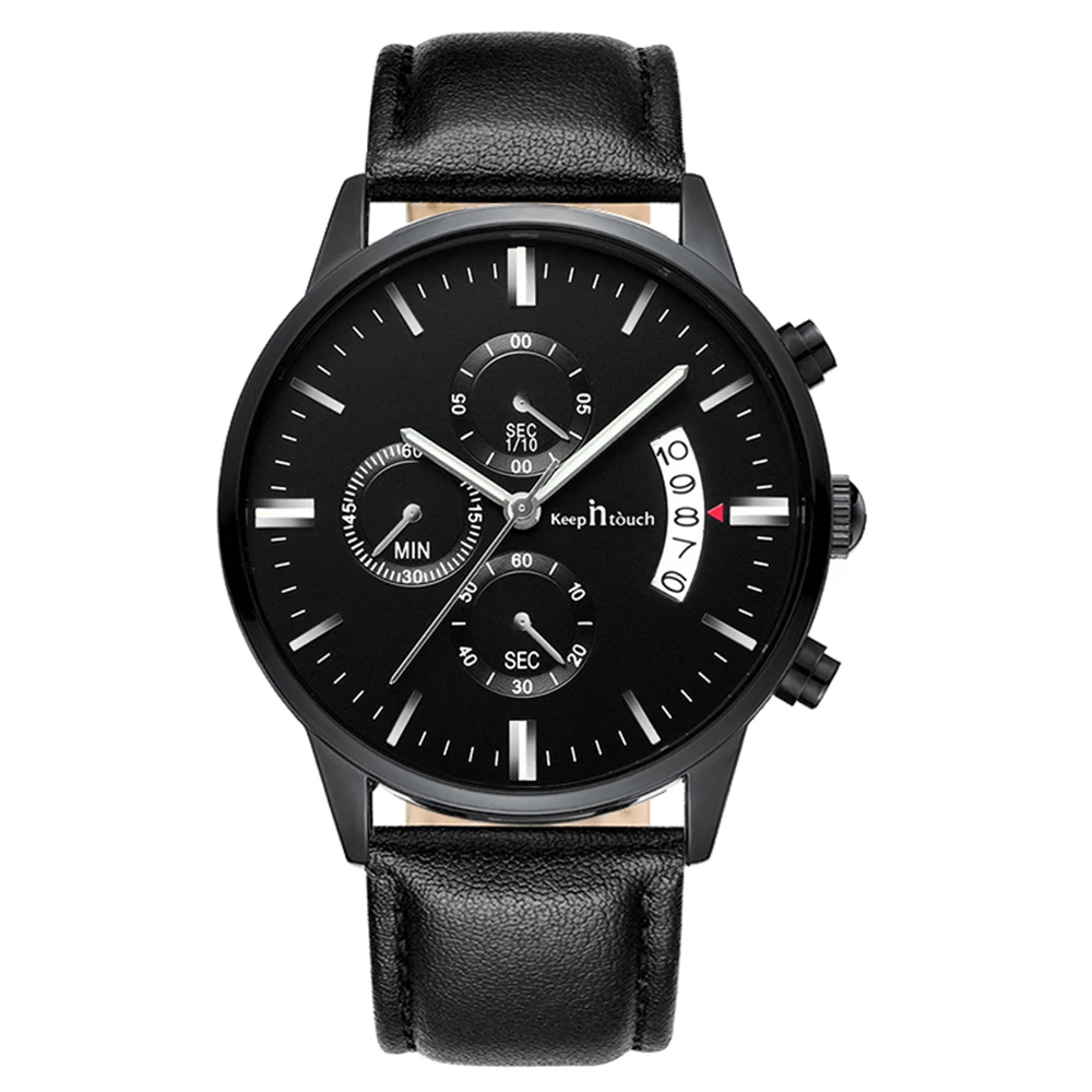 Hot Selling OEM Stylish Watches Custom Logo Waterproof Luxury Chronograph Quartz Wristwatches for Men