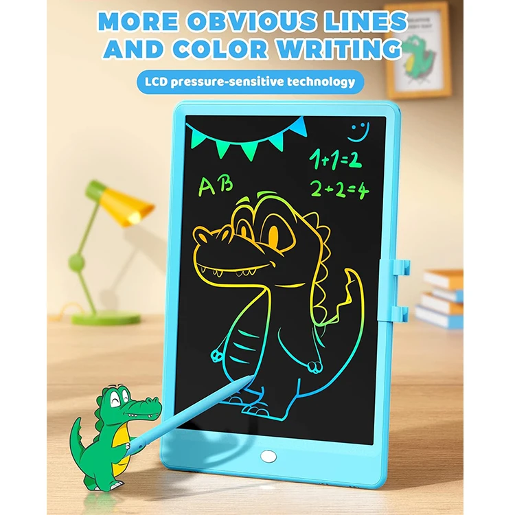 LCD Writing Tablet, 10 INCH Colorful Toddler Doodle Board Drawing Tablet, Erasable Reusable Electronic Drawing Pad