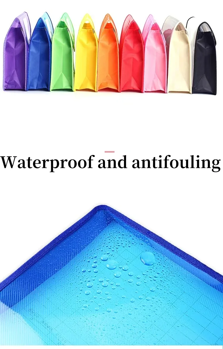 F1719Custom stationery FC Color Three-Dimensional Horizontal Twill PP Office Test Paper Storage Bag school supply stationery set