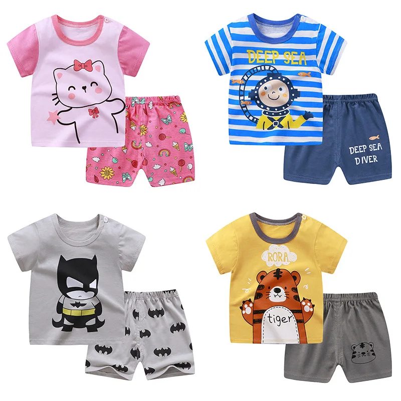 2023 Summer kids clothing cute T-shirt sets children boys and girls with wholesale Price
