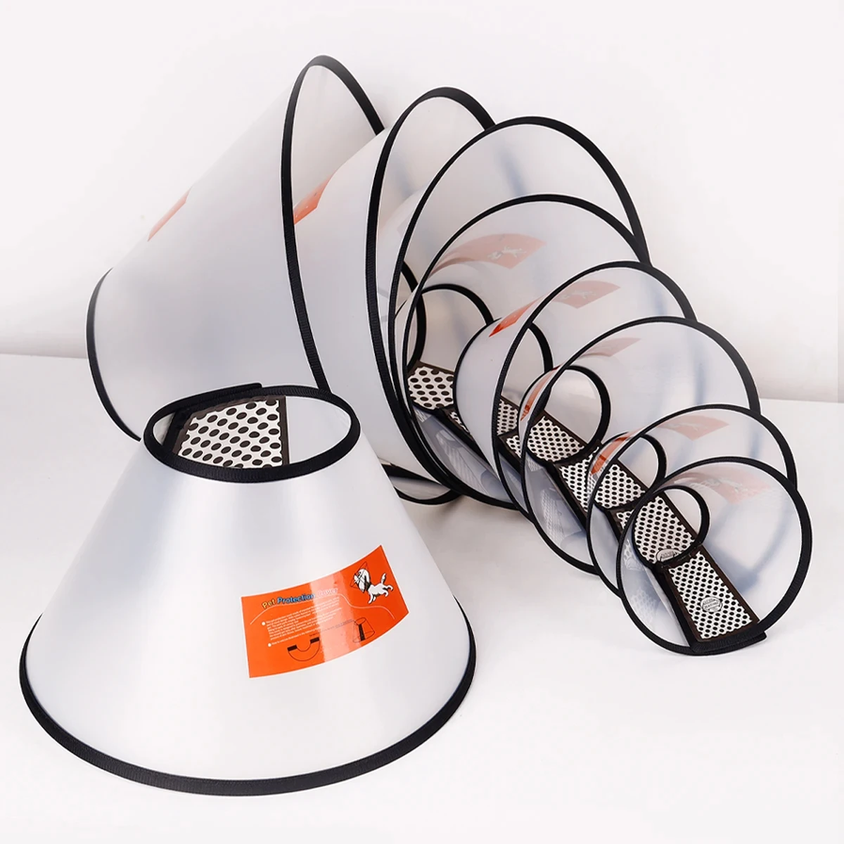 Adjustable Pet Elizabethan Collar for Dogs Recovery Cones to Stop Licking Protective Collar for Pet After Surgery Anti-Bite Lick