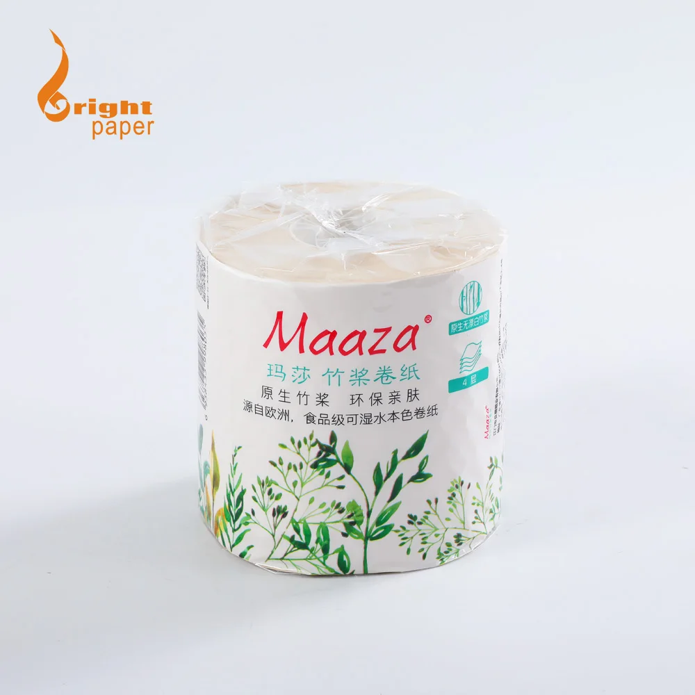 3ply Raw Bamboo Pulp Small roll toilet paper