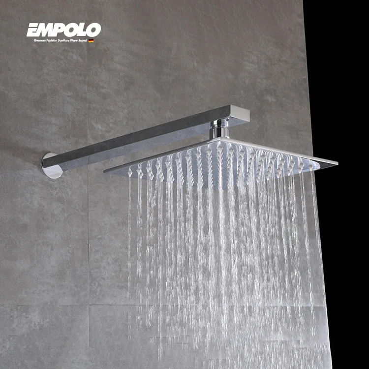 Italian Bathroom Hot Cold Mixer Ultra Slim Rainfall Head In Wall Mounted Hidden Rain Concealed Brass Shower Faucets For Senior