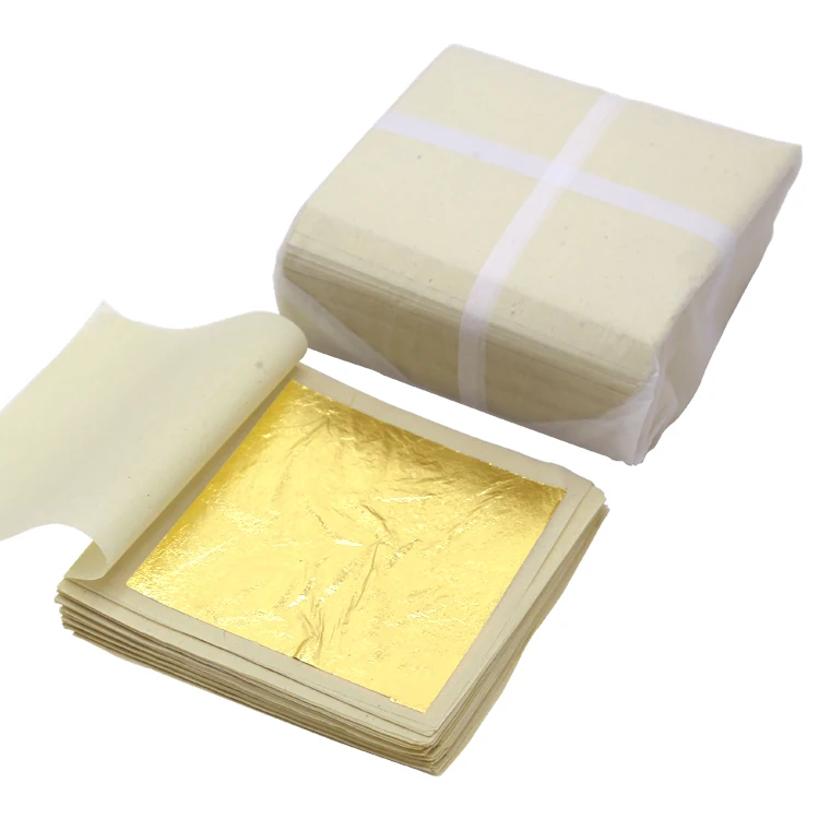 24k edible gold leaf 9.33*9.33cm edible gold leaf sheets for cake decoration food decoration