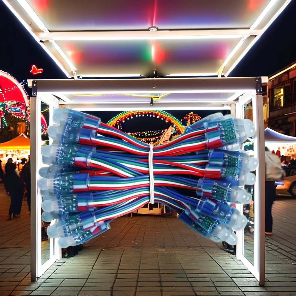 Direct Sale 12mm Full Colour Pixel RGB String LED Christmas Lights High Visibility Product Category