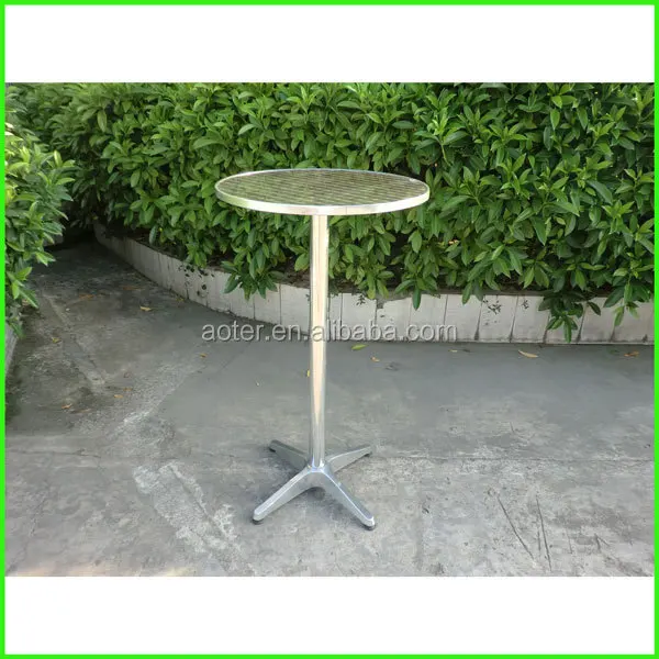 Contemporary design outdoor furniture Open-air restaurants Aluminum stainless steel round casual table