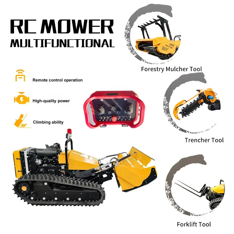 Professional lawnmowers 40hp diesel rc mower robot factory prices