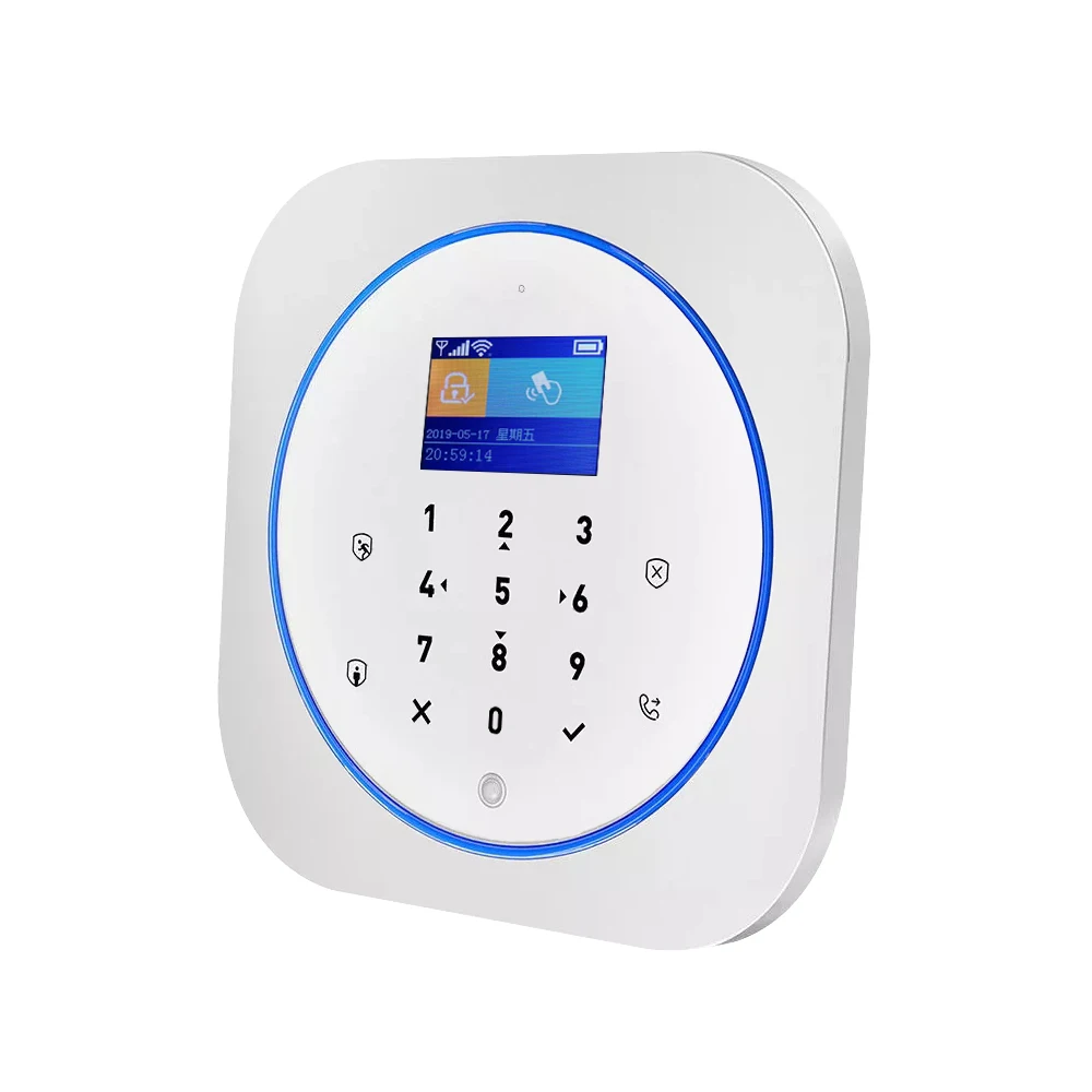 Tuya Wireless GSM+WiFi smart alarm system  smart life system The panel able to work with all of our 433MHz wireless sensors