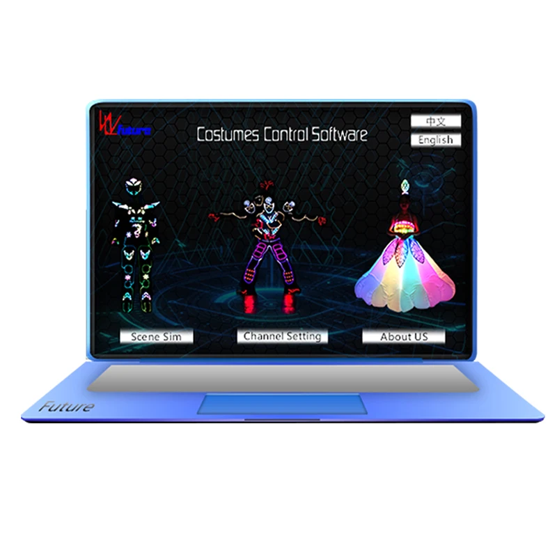 Programmable control software for LED clothing fiber optic costume & props, tron dance software