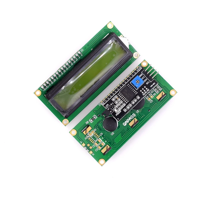 ЖК-экран LCD1602 с платой адаптера, модуль ЖК-дисплея желто-зеленого цвета LCD1602, IIC/I2C