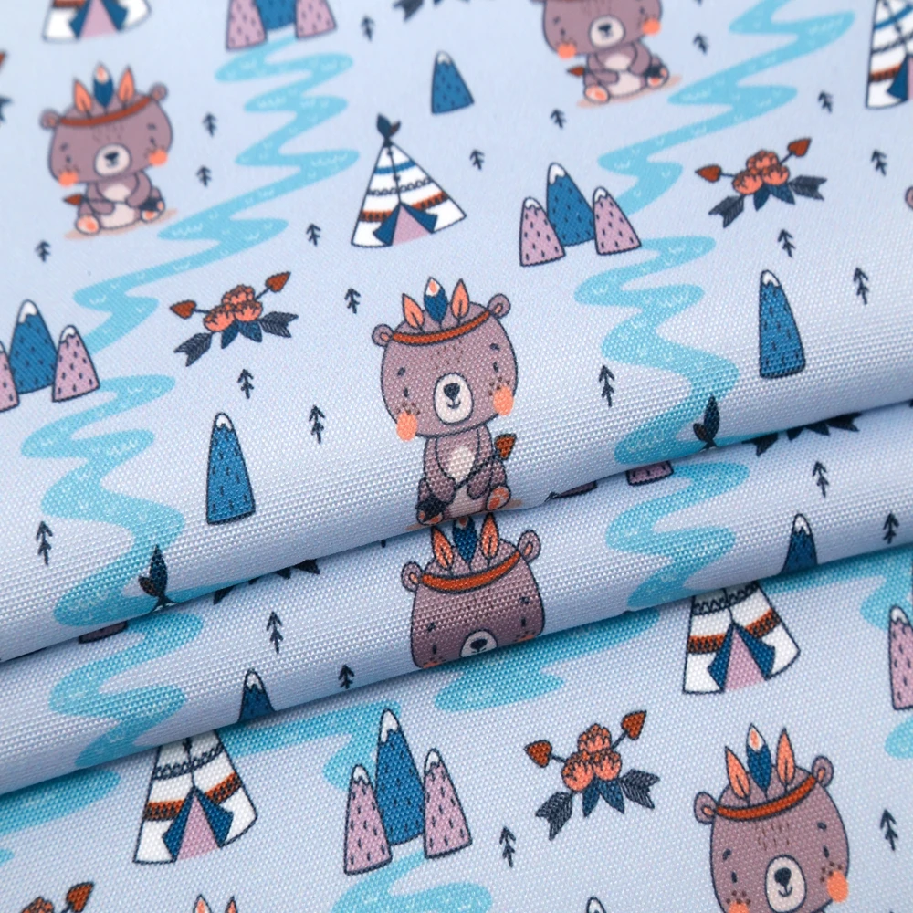 Shaoxing keqiao textile 100 polyester cartoon digital printed waterproof 600D oxford fabric with pvc coated for bag tent