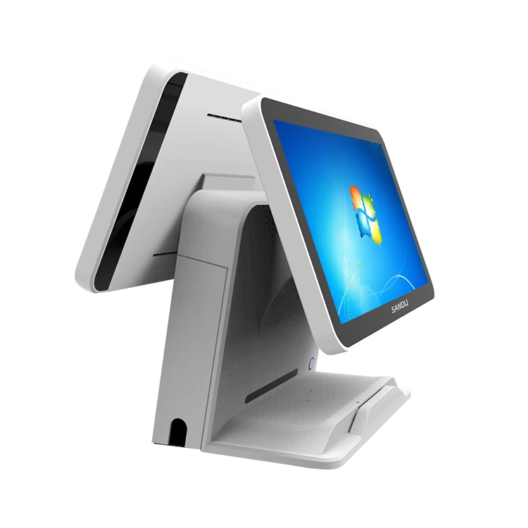 Кассовый аппарат с двойным экраном POs Android или Windows 7 8 10 и сенсорным