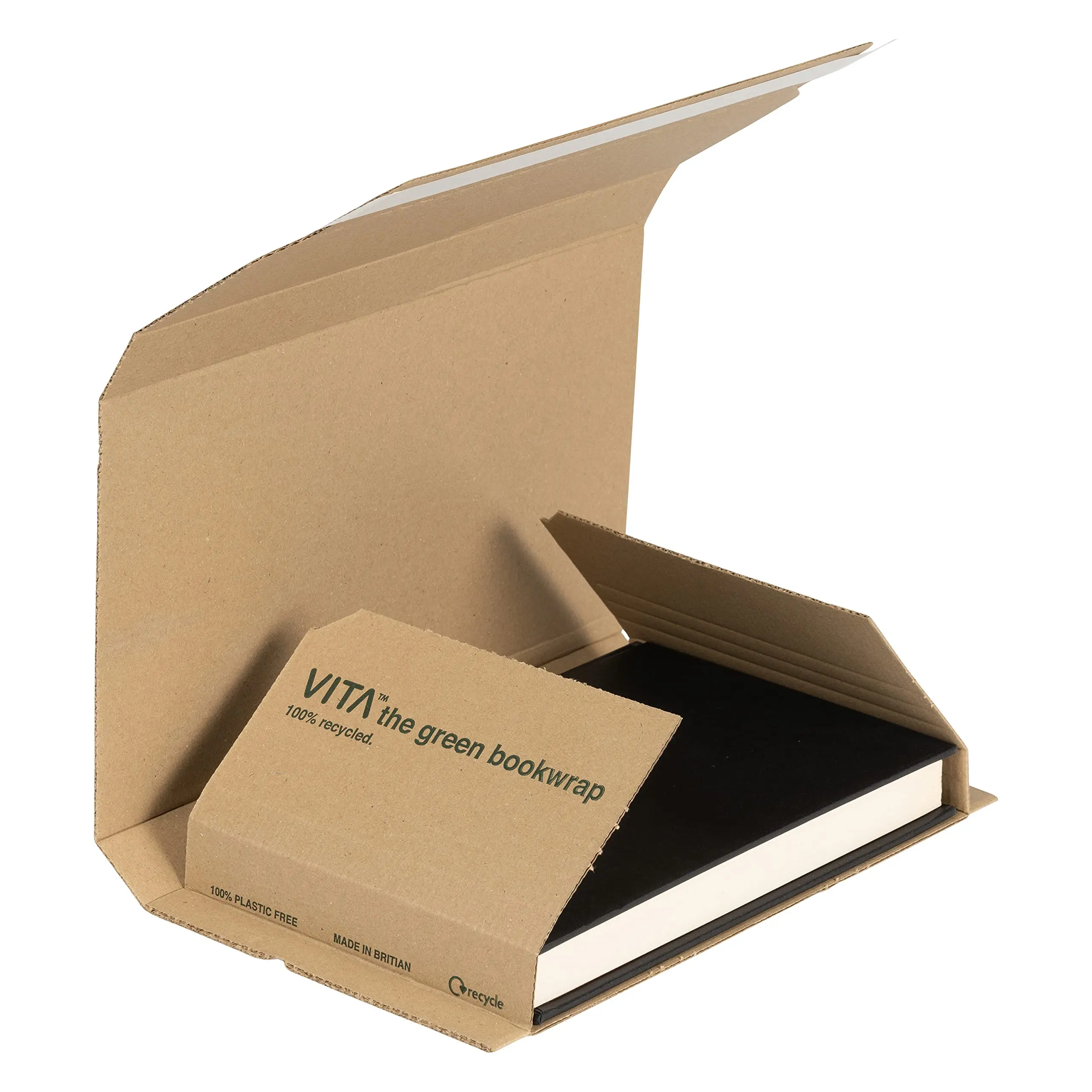 High quality strong hard 2mm E flute corrugated Cardboard Book Wrap Box Twist Mailer box for book packaging