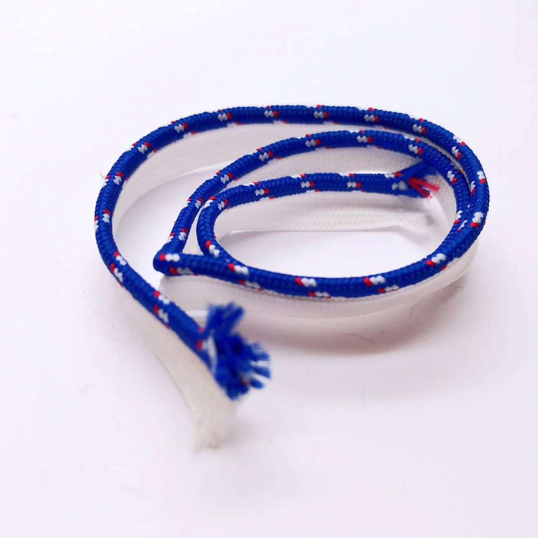 10mm 100%  polyester piping cord  in white/blue muticolor for garments