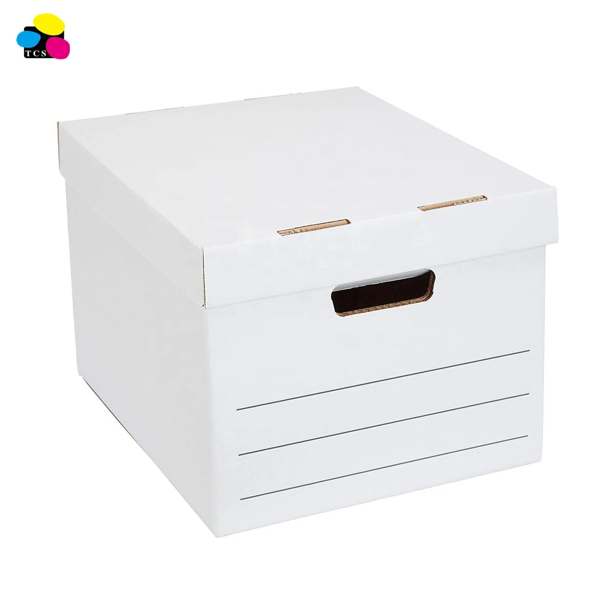 16.2 by 12.5 by 10.5 inches corrugated cardboard Letter / Legal Size Medium Duty Storage Filing Box with Lift-Off Lid