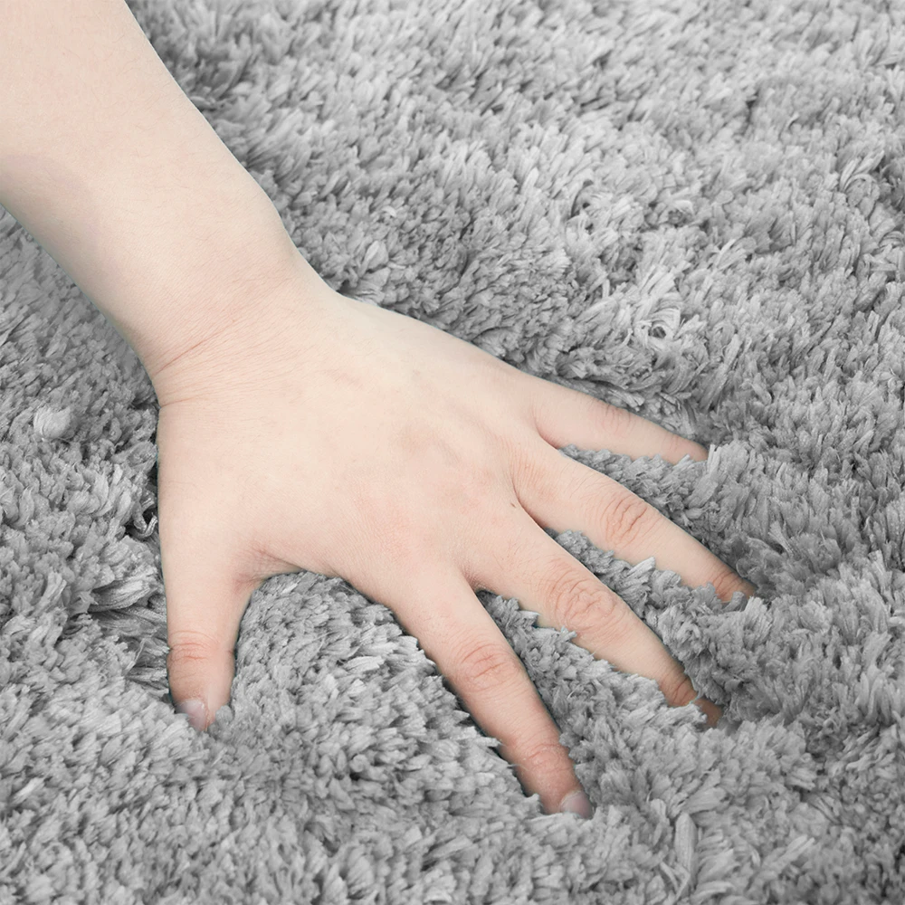 
Fast Delivery High Pile Soft Microfiber Rubber Anti Slip Bathroom Rug For Tub 