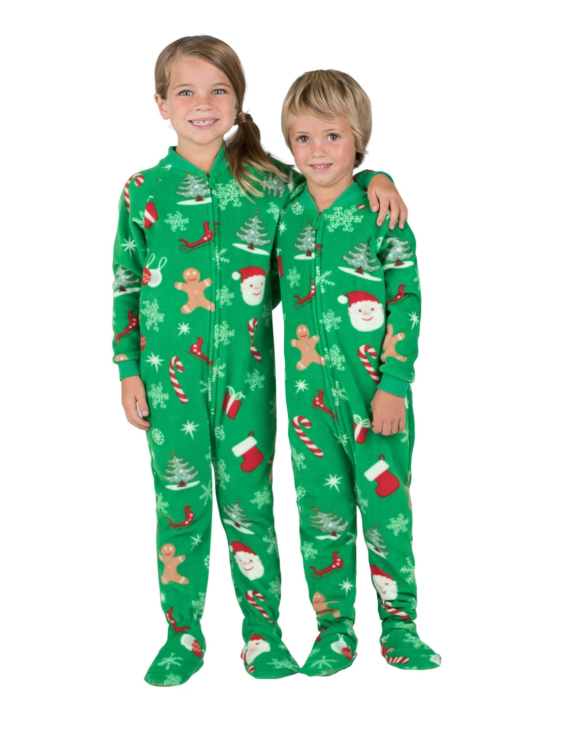 RTS Poly Polar Fleece Family Matching Baby and Toddler Pajamas for Christmas