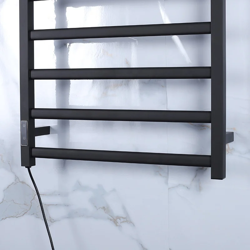 Towel Warmer 8 Bar Matt Black Bath Towel Heater Mirror Polish Stainless Steel Towel Dryer