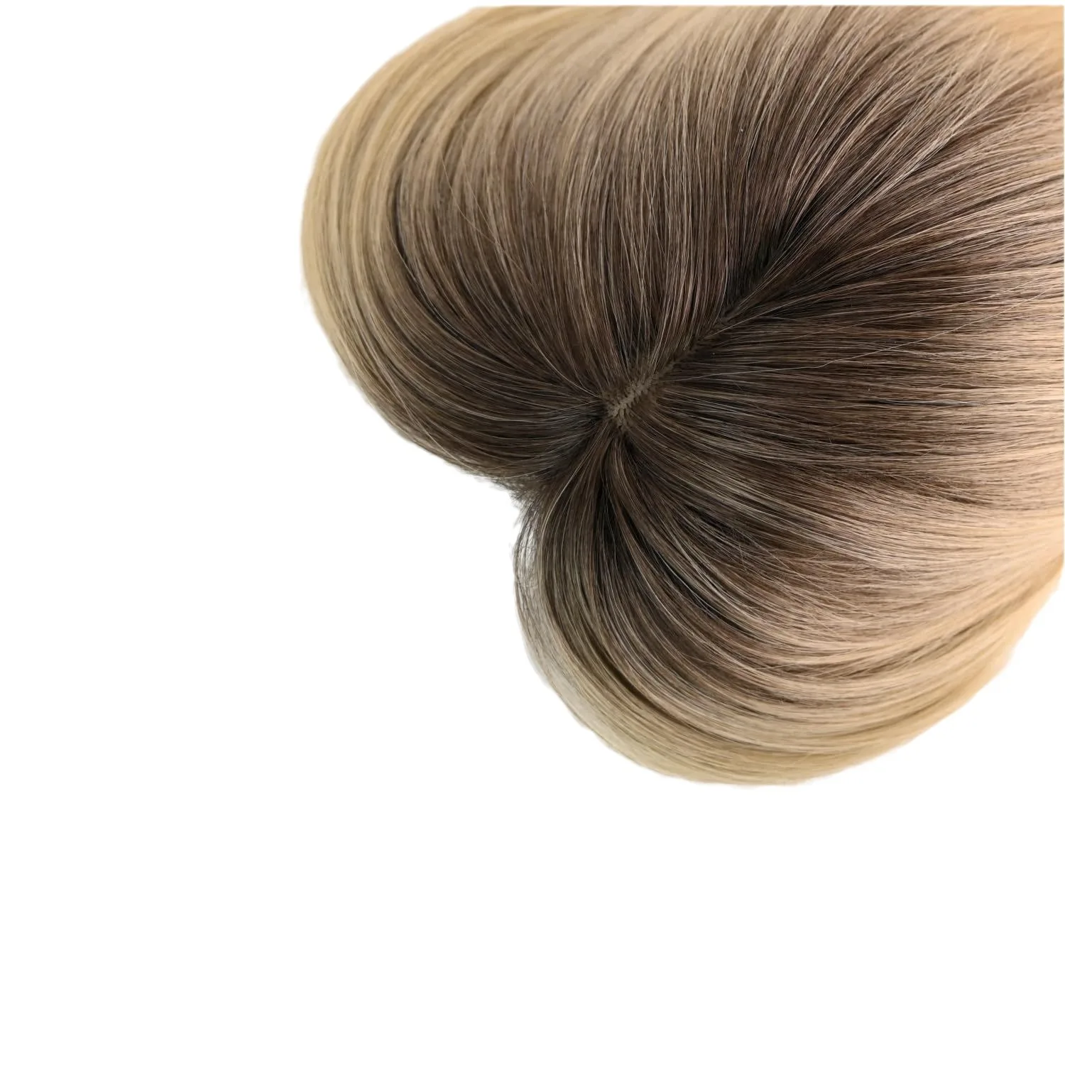 Gradual color eight figure clip in fringe wave synthetic wig for women, natural breathable synthetic fiber bangs