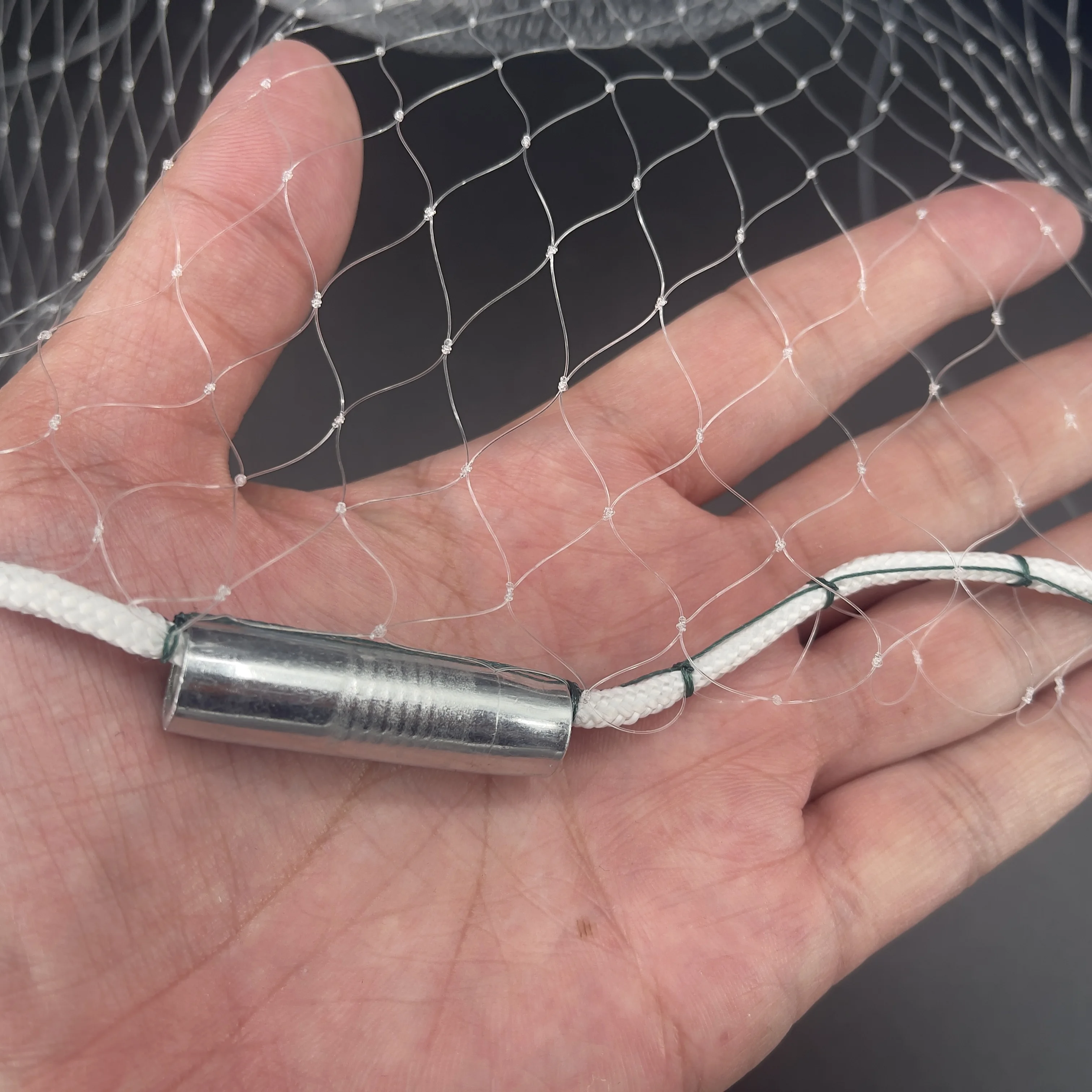 Fishing Cast Net  7.87/11.8/15.74ft Nylon Monofilament Saltwater Fishing Mesh 0.5 Finger  Mesh American Style  Heavy Duty Weight