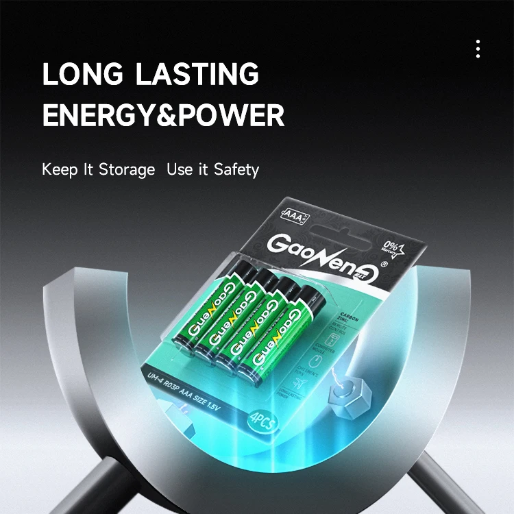 Gaonengmax 1.5v r03p aaa battery um4 dry battery Carbon batteries