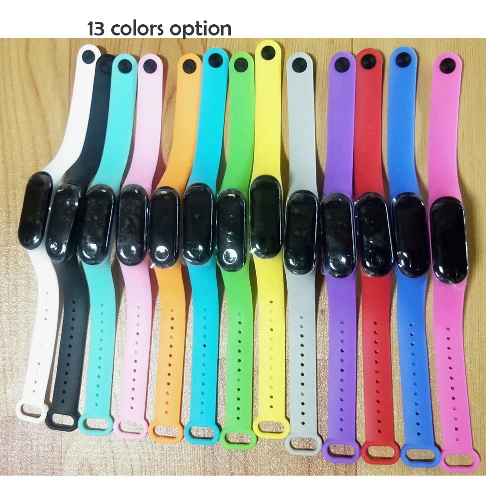 Оптовая продажа бестселлер дешевые водонепроницаемые белые светодиодные часы mi 3 для детей спортивные с электронным браслетом