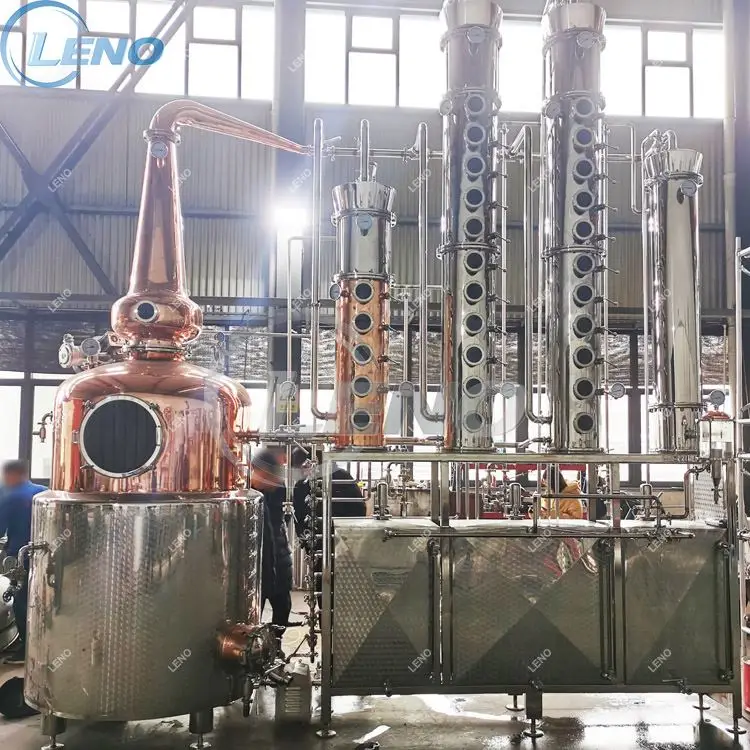 LENO 2020 Micro Vodka Whiskey Copper Distillery For Sale Distillation Equipment