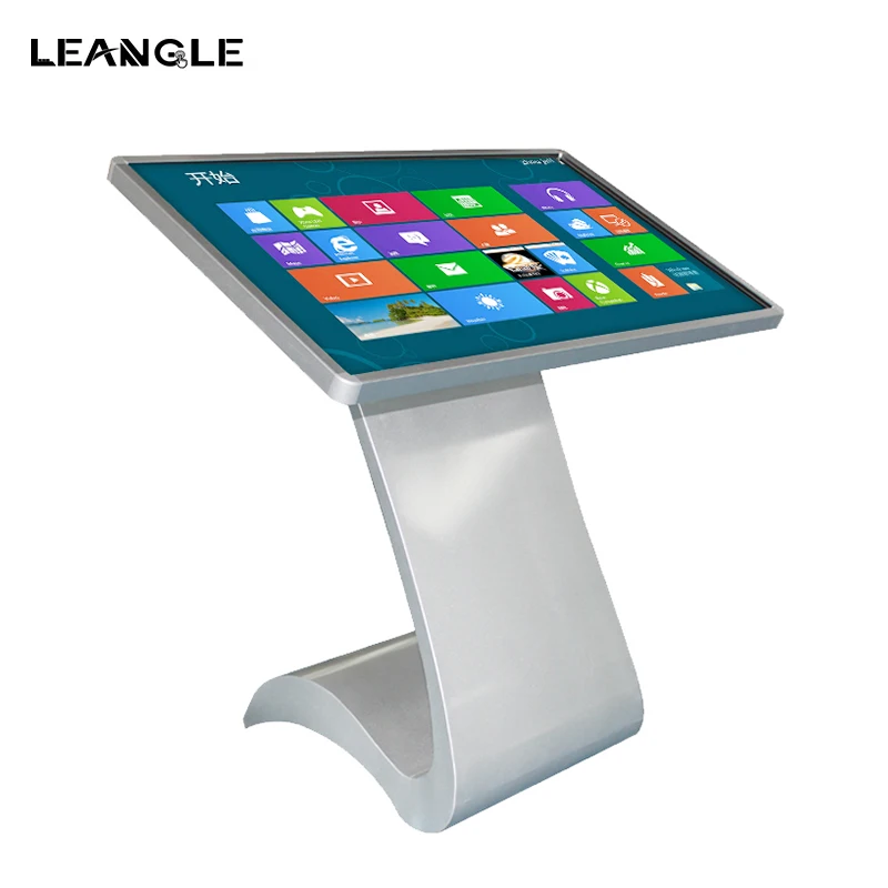 43-65 inch Interactive LCD display monitor Touch Screen K/S/T shaped kiosk information kiosk helpdesk kiosk bank kiosk