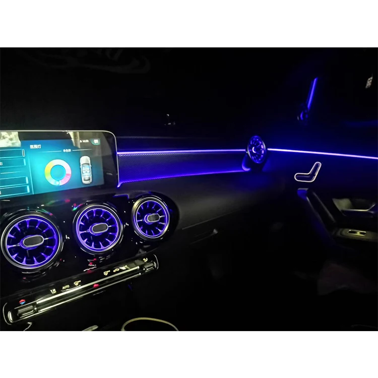 
Car Accessories Turbine Air Outlet Led Ambient Lights Air Vent Inlet Trim Ambient Light For Mercedes-Benz A class W177 