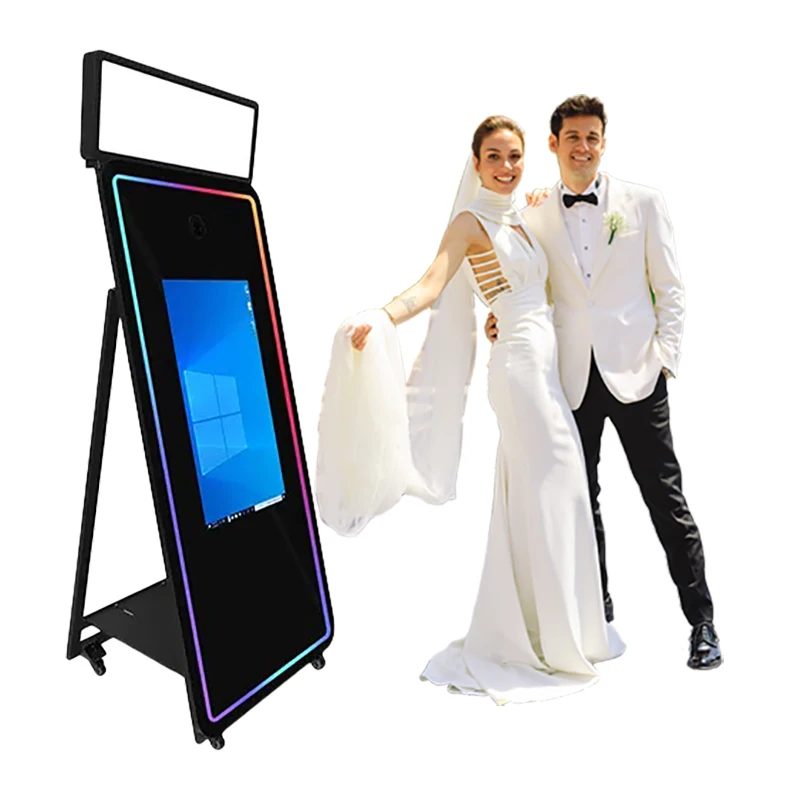 Party Supplies Mirror Photo Booth Selfie Video Free Accessories Magic Mirror Photo Booth for Wedding and Event Used