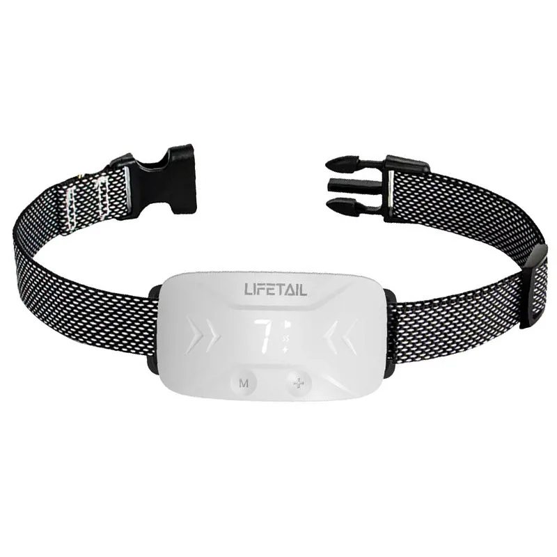 Three training methods dog bark collar with Sound vibration static electricity smart digital Dogs Training Collar