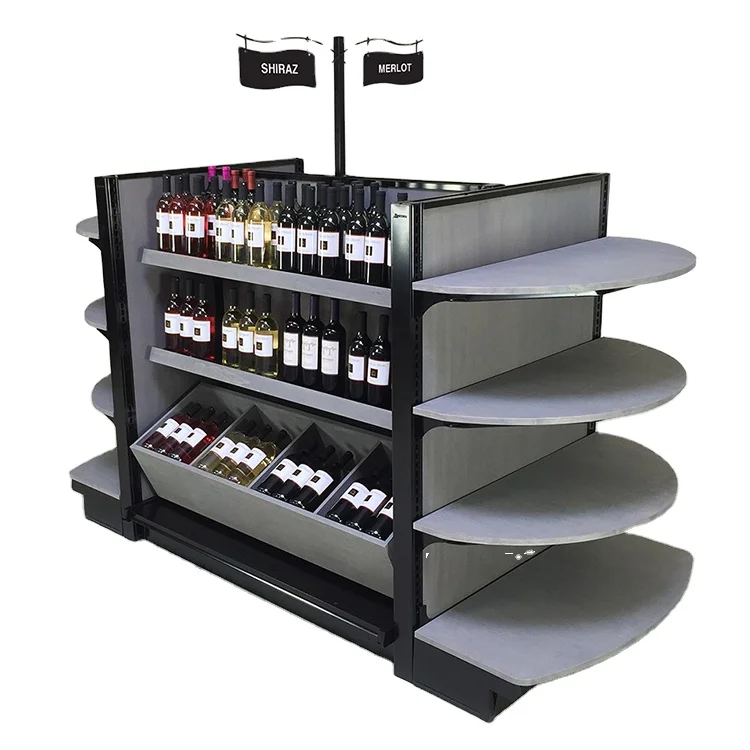 Gondola retail shelf supermarket equipment gondola wine drinks display shelving (60771171988)