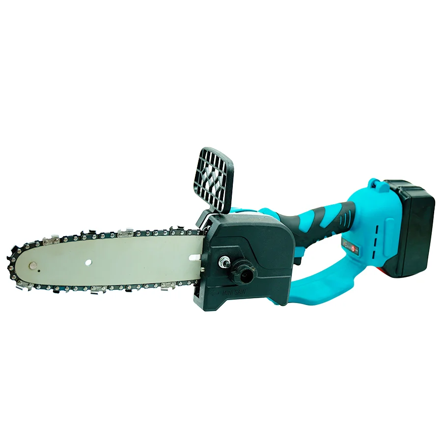 48V hand held battery operated chainsaw for wood cutting